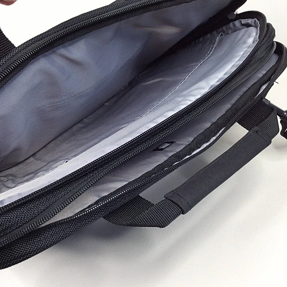 Black Travel soft Laptop Messenger Bag TUARI Briefcase Shoulder Strap Padded